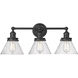 Eyden 3 Light 25.88 inch Matte Black Vanity Light Wall Light
